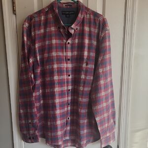 U.S. Polo Assn. Men's Pink and Blue Plaid Button-Down Shirt